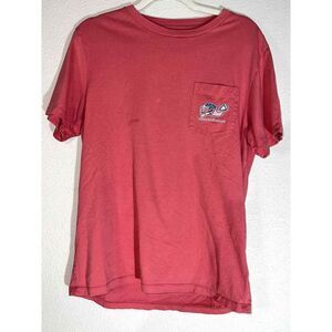 Vineyard Vines Dark Pink Pocket T-Shirt